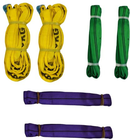 Rundschlingen Set 6 TLG Hebeschlingen Kranschlingen Schlupf 1 to- 3 to 1m-2m NL