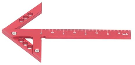 Medidor de trazado del buscador central Aleación de aluminio, escala de 100 mm, marcas de 45 ° y 90 ° Herramienta de trazado central precisa para carpintería y metalurgia