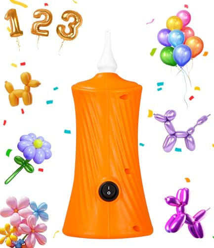 Bomba de Globos Eléctrica 30W - Inflador Portátil y Electrico para Globos Largos - Decoración de Cumpleaños