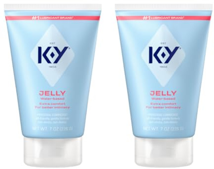 K-Y Jelly Classic Water-Based Personal Lubricant, Water Based Lube Helps Relieve Discomfort, 7 FL OZ (Pack 0f 2)