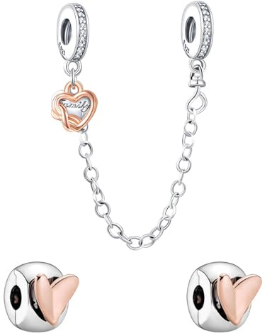 Amuefer Heart-Shaped Family Infinity Charms pour Bracelets et Colliers, Argent Sterling Charme Saint Valentin Noël Anniversaire Bijoux Cadeaux pour Femme Fille Maman Épouse Amis