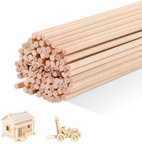 Oungy 500 Stück Holzstäbchen Rund 30cmx3 mm, Holzstab Rund 30cm, Zuckerwatte Stäbe, Holzstab Rundhölzer, Holz Stäbe zum Basteln, Rundstab Holz für Kunstprojekte, DIY-crafts, Holzarbeit, Dekoration