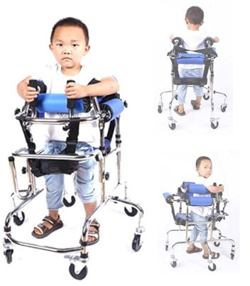 Tragbarer Rollator für Zerebralparese, 6 Räder, einstellbare Höhe und Breite, Kissendesign, unterstützt bis zu 140 kg/308,65 lb, für Menschen mit Zerebralparese