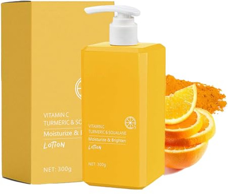 Kurkuma Körperlotion, Kurkuma & Vitamin C Creme Gesicht Body Lotion, Straffende Bodylotion, Brightening Body Lotion, Aufhellende und Feuchtigkeitsspendende Hautpflege (1)