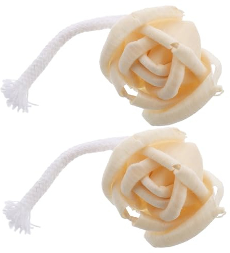 Diffusore di Aromi Fiore in Legno Beige 2 Pezzi con Corda | Decorativo per Casa e Hotel, Ricarica senza Fuoco, Fragranza Naturale, Uso Versatile