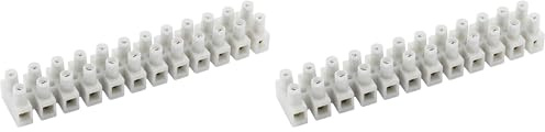 Lumonic 5x Lüsterklemme für Kabel Größen von 0,5-2,5mm² I Für bis zu 3 Ampere und 380 Volt I Lüsterklemmen in einer 12er Reihe von Kupfer Verbindungsklemmen (Packung mit 2)