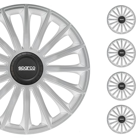 Sparco Enjoliveurs Treviso - 15-pouces - Argent - Set de 4 pièces