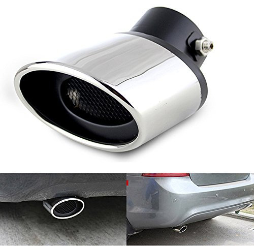 PolarLander 1pc Terminale di Scarico Tubo di Scarico Posteriore Silenziatore terminale in Acciaio Inossidabile