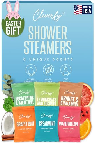 Cleverfy Shower Steamers Aromatherapy Gifts for Women and Men, 6 Tablets