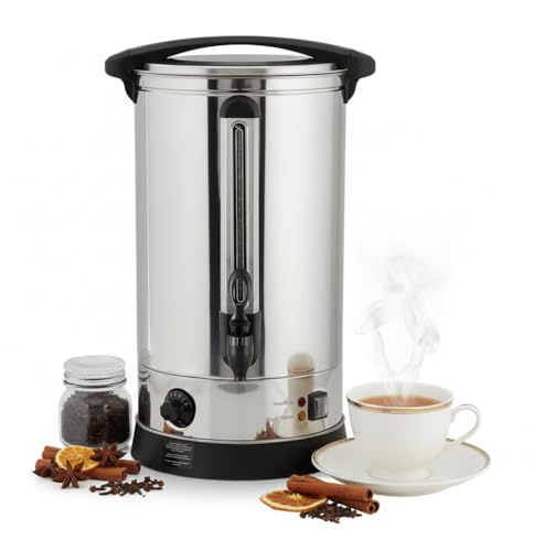 Melko Heißgetränkeautomat 22 Liter mit Auslaufhahn Getränkespender für Milch, Tee, Kaffee, Kakao, Glühwein | Erwärmen, Warmhalten, Einkochen oder als Kochtopf verwendbar