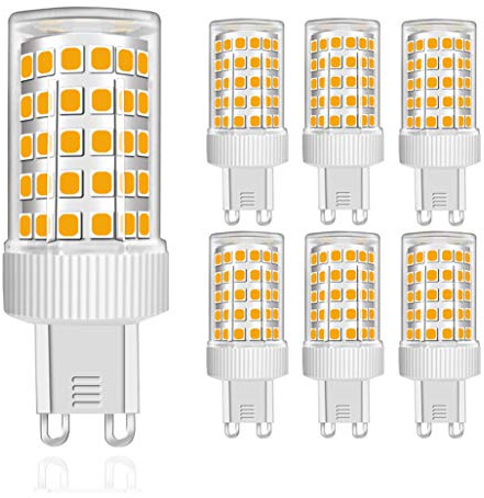 MENTA G9 LED Lampe 10W, Warmweiß 3000K, Kein Flimmern, 800lm Entspricht 80W Halogen Leuchtmittel, Keramiksockel, Mini Glühbirne Mit 86-LED SMD2835, AC220-240V, Nicht Dimmbar, Φ22*58mm, 6er-Pack