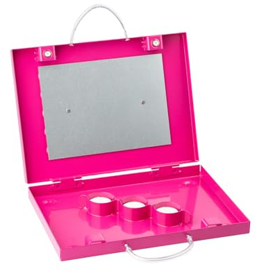 HP&G home, pets & garden Teelichtheizer, Teelichtofen für bis zu 3 Teelichter, Fußheizung, wohlige Wärme für kalte Füße, rosa, ca. 31 x 23 x 5 cm, Teeheizung