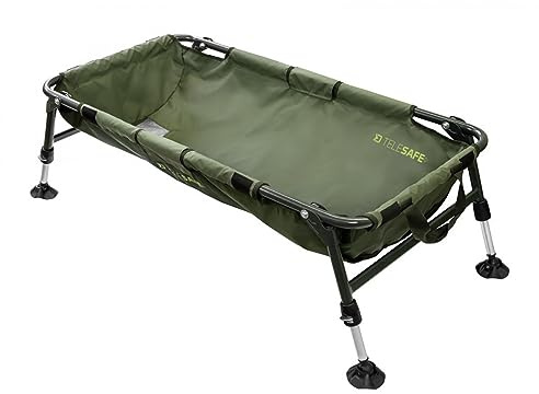 Delphin TeleSafe+ Tapis de décrochage Carp Cradle extra robuste réglable en hauteur