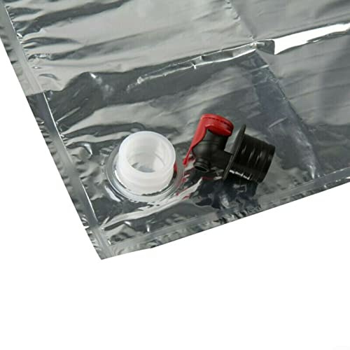 HOHOVYVY 5 Pack 5L Bag-In-Box Wine Handbags with Tap - Replacement Bags for Wine Dispenser and Homebrew Wine Storage