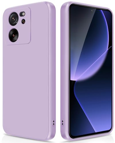 GiiYoon Funda para Xiaomi 13T/13T Pro 5G, Case de Silicona Suave de TPU Carcasa Protector de Goma Fexible Prueba Liviano y a Delgado de Golpes Antirrayas para Teléfono (Violeta) | Funda de silicona, tacto suave, antigolpes, resistente a los arañazos, forro interior de microfibra