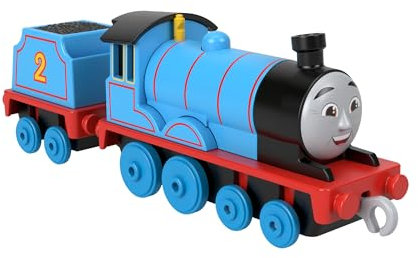 Thomas & Friends Il Trenino Thomas - Edward, locomotiva a spinta con vagone merci, trenino die-cast in metallo ispirato al personaggio della serie Grandi Avventure Insieme, 3+ anni, HTN29