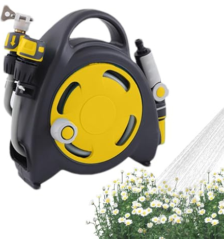 Avvolgitubo da giardino retrattile,Avvolgitubo automatico retrattile - Avvolgitubo per uso domestico | Bobina per tubo 'acqua da 38 piedi, bobina per tubo da giardino