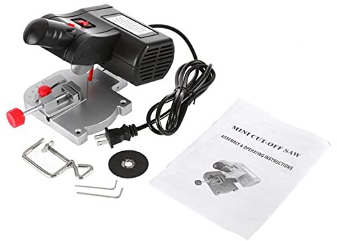 Mini Machine de découpe banc lame en acier découpe électrique Table scie métal bois plastique découpe outils de bricolage ajuster la jauge d'onglet Outils électriques à main