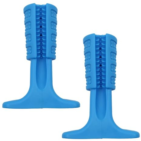 CENPEK Brosse à dents durable pour chiens de petite et moyenne taille, bâton à mâcher pour le nettoyage des dents, jouets pour chiens, brosse de soins dentaires pour chiots- Bleu foncé