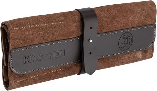 Kirschen Aufbewahrungstasche für Stechbeitel – Stechbeitel Aufbewahrung, Werkzeugtasche für bis zu 12 Stechbeitel, Werkzeugrolltasche mit Leder-Schneidenschutz 3501100