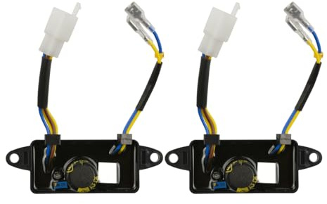 Generatore regolatore di tensione, 2 pezzi regolatore automatico AVR stabilizzatore quadrato universale, per gruppo elettrogeno a benzina monofase da 2 a 3 KW