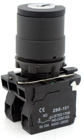 Selettore a chiave XB5-AG33 Selettore a 3 posizioni 2NO Foro aperto Nero Interruttore rotante nero