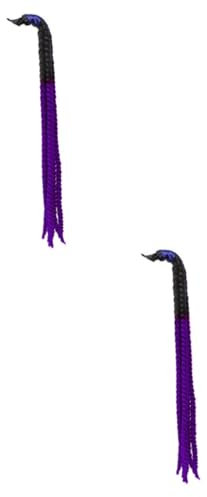 Gatuida 2stücke Dekorative Helm-Braid-Wig Für Motorradhelme Abnehmbar Zufälligen Farben Unisex Für Erwachsene -Dekoration Für Einzigartigen Stil