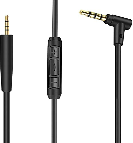 Conambo Ersatz Audiokabel für Bose 2,5mm auf 3,5mm Klinke Kopfhörer Klinkenkabel mit Mikrofon & Lautstärkeregler Kompatibel Mit JBL AKG, QC 45 / QC35 II / QC35 / QC25 / OE2 / 700-1,2m/4FT
