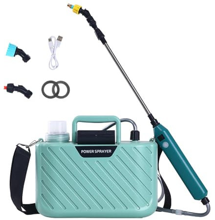 Hanzete - Arroseur électrique de jardinage - 5 L - Appareil d'arrosage de plantes de jardin - Machine de pulvérisation de fleurs - Longueur de tige télescopique réglable - Outil agricole multifonction