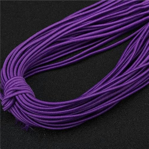 20 metros 2 mm banda elástica de goma redonda colorida línea elástica cuerda elástica para el cabello bandas de cintura accesorios de costura DIY cordón elástico - 14-2 mm - 20 metros