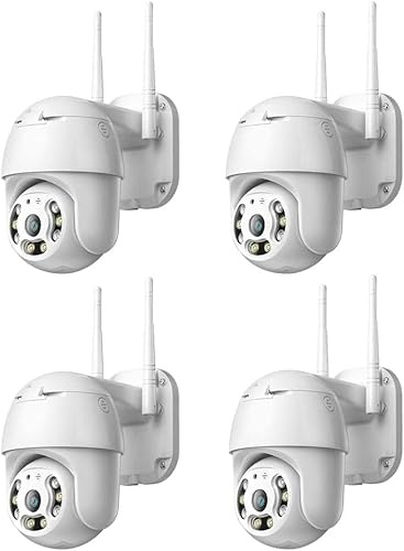 MF artSHOP 4X Telecamera di Sicurezza WiFi da Esterno IP Camera, PTZ, Visione Notturna, Audio Bidirezionale, Tracciamento Automatico, Doppia Antenna, ICSEE, SD Card
