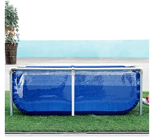 Fischteiche für den Außenbereich, Aquarium, Poolteich, mit transparenter Sichtscheibe und Ablassventil, großes Zierfischbecken, Aquarium, PVC-Leinwand mit Stahlrahmen, Schaubecken