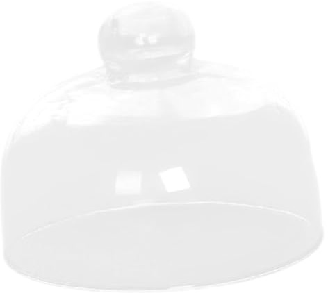 perfk Coperchio di supporto per torta in vetro, cupola per torta in vetro, display per torta decorativa, cupola di cibo in vetro, cloche per pasticceria per, 18x14.2 Cm