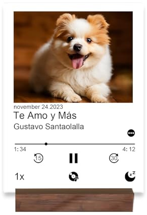 Placa acrílica personalizada de música Spotify, foto personalizable de momentos especiales, reproductor de arte de canciones, decoración de mesa adecuada para amantes de la música, exquisitos adornos