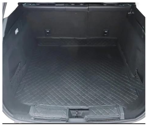 Tapis Coffre Arrière en Cuir pour MG HS EHS 2025 PHEV - Protection Plancher Plateau Chargement Housse Protection Coffre Voiture(Noir)