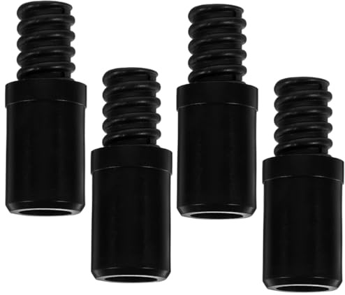 ERINGOGO 4pcs Black 25mm American Threaded Pole Adapter Tips for Telescopic Mop and Broom Handles, Plastic Threaded End Repair Kit Compatible with Metal Extension Poles for Household