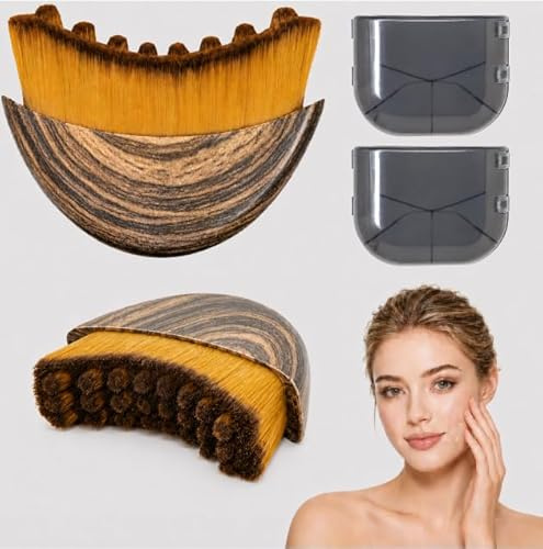 2 Piezas Cepillo Facial Drenaje Linfatico, Cepillos Faciales Exfoliantes, Cepillo Facial de Cepillado en Seco para Limpieza Reducción De Hinchazón Diseño Ergonómico