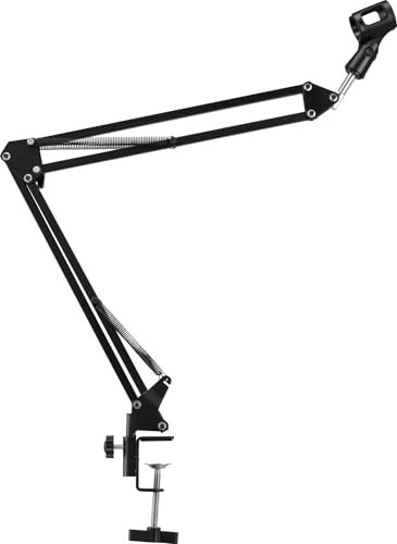 McGrey MA-20 Mikrofonarm für Studio Mikrofon - Mikrofonständer mit Tischklemme - Mikrofonhalter für Podcast und Homerecording - Inklusive Mikrofonklemme - Mikrofonstativ mit 78cm Länge