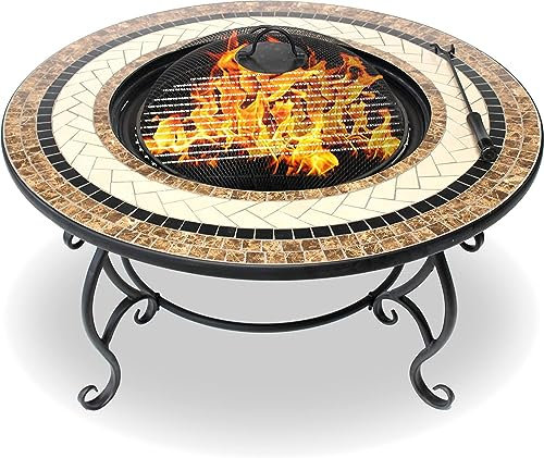 Homeology TOPANGA Garden Heater/Fire Pit/Coffee Table/Barbecue/Ice Bucket - Ceramic Finish