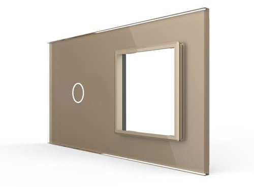 Livolo VL-C7-C1/SR-13 - Interruptor de luz táctil (cristal), color dorado