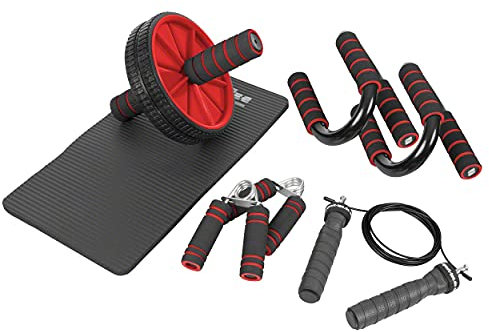 Sport-Tec Fitness-Set, 4-tlg., Push-Up Griffe, Bauchtrainer, Handtrainer, Springseil