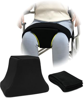 AOSSA Abduction Wedge, Knee Separator Pillow for Hip Replacement Surgery, Contoured Foam Orthopedic Knee Pillow with Strap, Leg Separator Small Pillow Between Knees for Sleeping, Sciatica Pain Relief