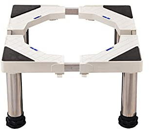 Base Télescopique pour Meubles Socle Lave Linge portable 42-68cm Réglable Base de Réfrigérateur Socle de Frigo Sèche-linge Coussin Antidérapant 4 Pieds à Usage Intensif