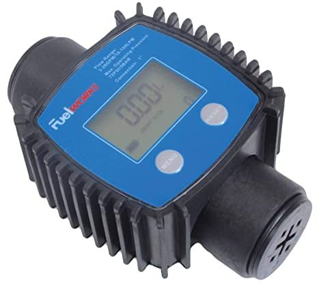 SIO Contador Digital para Gasoil, AdBlue y Combustibles – Medidor de Caudal Electrónico Preciso – Pantalla LCD – Ideal para Taller, Depósitos y Transferencia de Líquidos Automoción - Medidos Gasoil