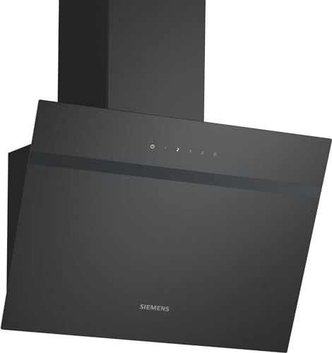 Siemens iQ100 Integrierte Wandesse 60 cm Schwarz LC65KDK60 | LED Beleuchtung, Filtersättigung, LED-Beleuchtung, Für ruhige Momente, 430 m³/h Abluftleistung, Filterwechsel-Erinnerung