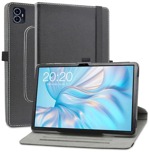 MAMA MOUTH Kompatibel mit TECLAST M50 Pro hülle,360° Drehbarer Stand Cover Premium Schutzhülle Tasche Etui mit Ständerfunktion Case für TECLAST M50 Pro / M50 / TECLAST M50HD 10.1 Inch Tablet,Schwarz