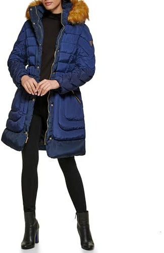 GUESS Damen Guess Women's Midweight Puffer Jacket Daunenalternative Mantel