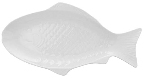 LIFKOME Vassoio Decorativo in Ceramica A Forma di Pesce Contenitore per Snack Adatto per Ristorante E Decorazioni da Tavola