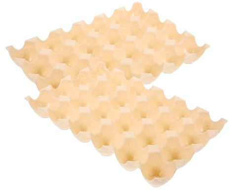 Ciieeo Organizador de Huevos para Nevera, Contenedor de Pp Beige, Diseño Apilable Rejillas, 2 Piezas, Protege los Huevos y Ahorra Espacio