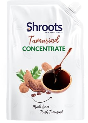 SHROOTS Tamarind Paste 350gm (12.35 oz) Pure Imli Pulp No Colors No Added Sugar Non-GMO Gluten Free Tamarind Puree for Indian & Thai Cooking Sambar Chutney & Sauces